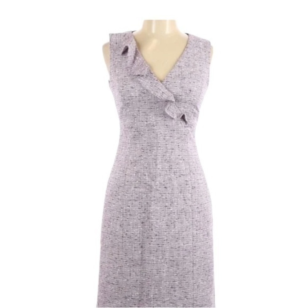 Classiques Entier Purple And White Sleeveless‎ Tweed Mini Dress Size 6